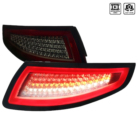 Spec-D Tuning 05-08 Porsche 997 911 LED Red/Smoke Tail Light LT-91105RGLED-TM
